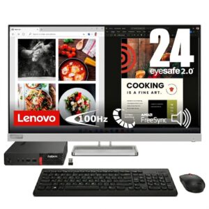 Ordinateur bureau mini ThinkCentre ® Core™ i7 6e 8 Go RAM, 256 SSD + Écran Lenovo 24 pouces L24e-40