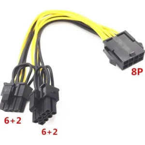 Câble d'alimentation  Carte Graphique 8 Pins Femelle Vers 2 X 8 Pins Male