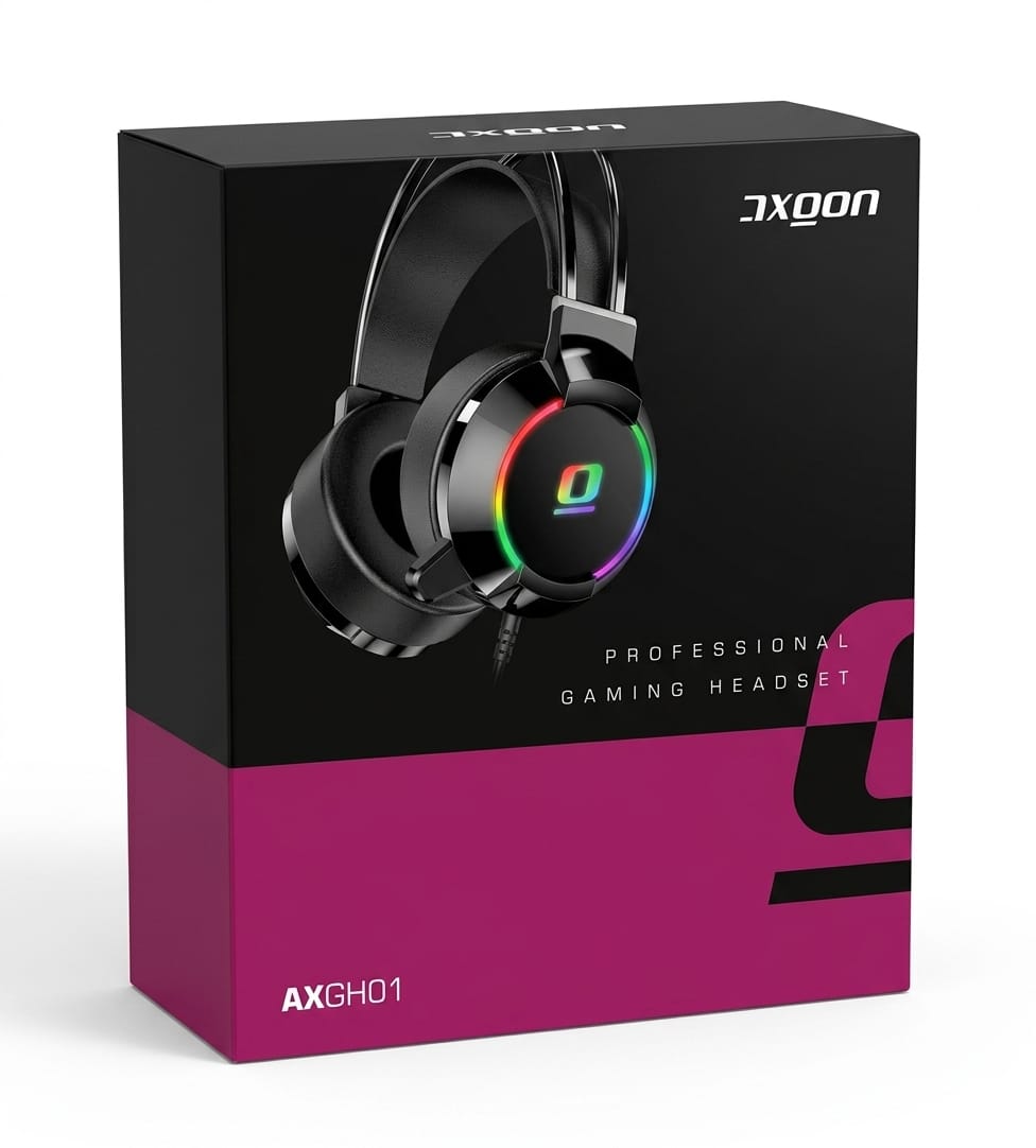 Casque Gaming Professionnel Axoon AXGH01 – Rétroéclairage RGB – Image 2