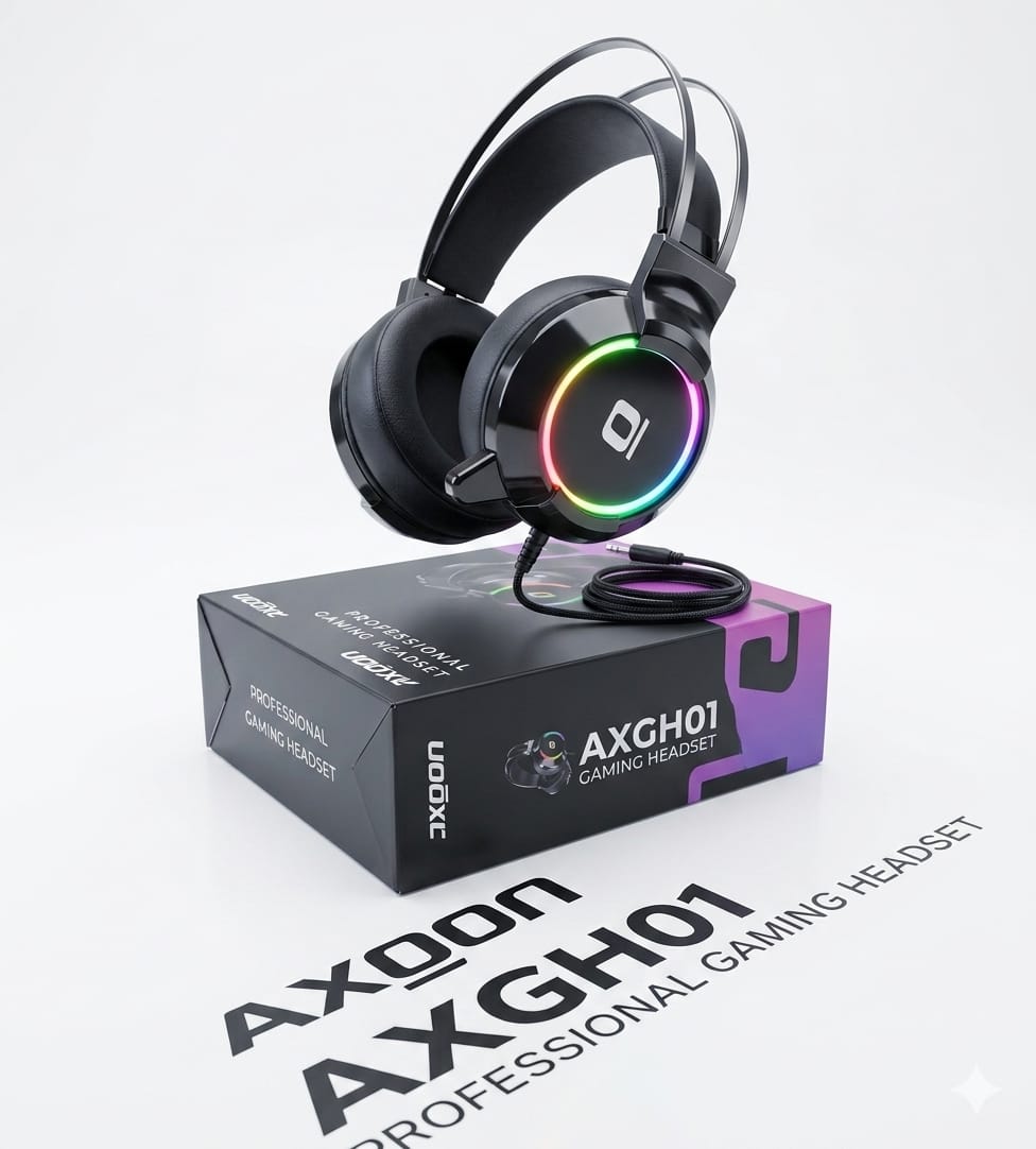 Casque Gaming Professionnel Axoon AXGH01 – Rétroéclairage RGB