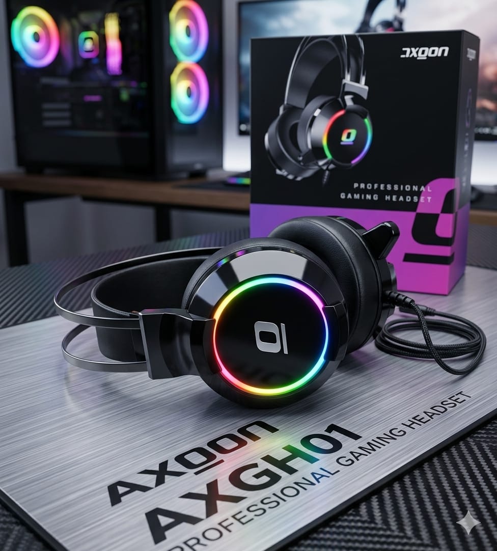 Casque Gaming Professionnel Axoon AXGH01 – Rétroéclairage RGB – Image 3