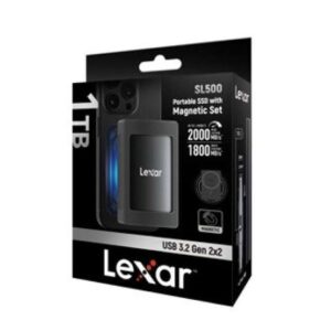 Disque Lexar SL500 SSD Externe Portable Magnétique 1 TB – USB 3.2 Gen 2x2 – 2000 Mo/s