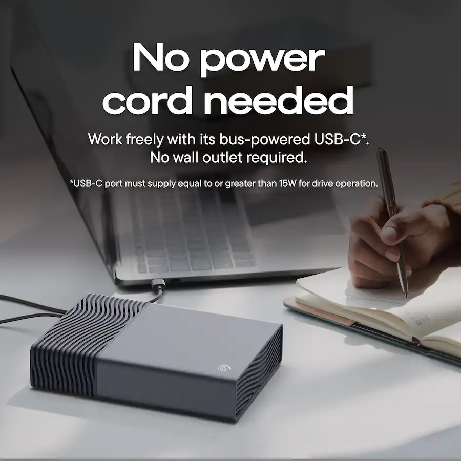 Seagate One Touch Desktop 8TB Disque Dur Externe Portable, USB-C Powered, 3.5 inch, USB 3.0, PC & Laptop – Image 2