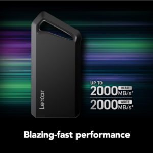 Disque Lexar SL600 SSD 1TB Externe  Professionnel, USB-C 3.2 Gen 2x2, jusqu'à 2 000 Mo/s