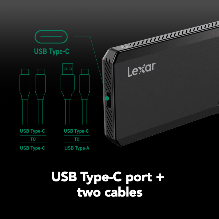 Disque Lexar SL600 SSD 1TB Externe Professionnel, USB-C 3.2 Gen 2x2, jusqu'à 2 000 Mo/s – Image 5