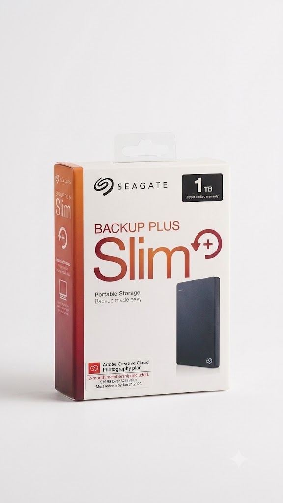 Disque Dur Externe Seagate Backup Plus Slim 1 To USB 3.0 – Portable Noir