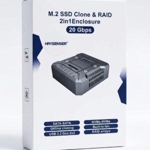 Boîtier Station de clonage SSD M.2 NVMe & SATA 20 Gbps