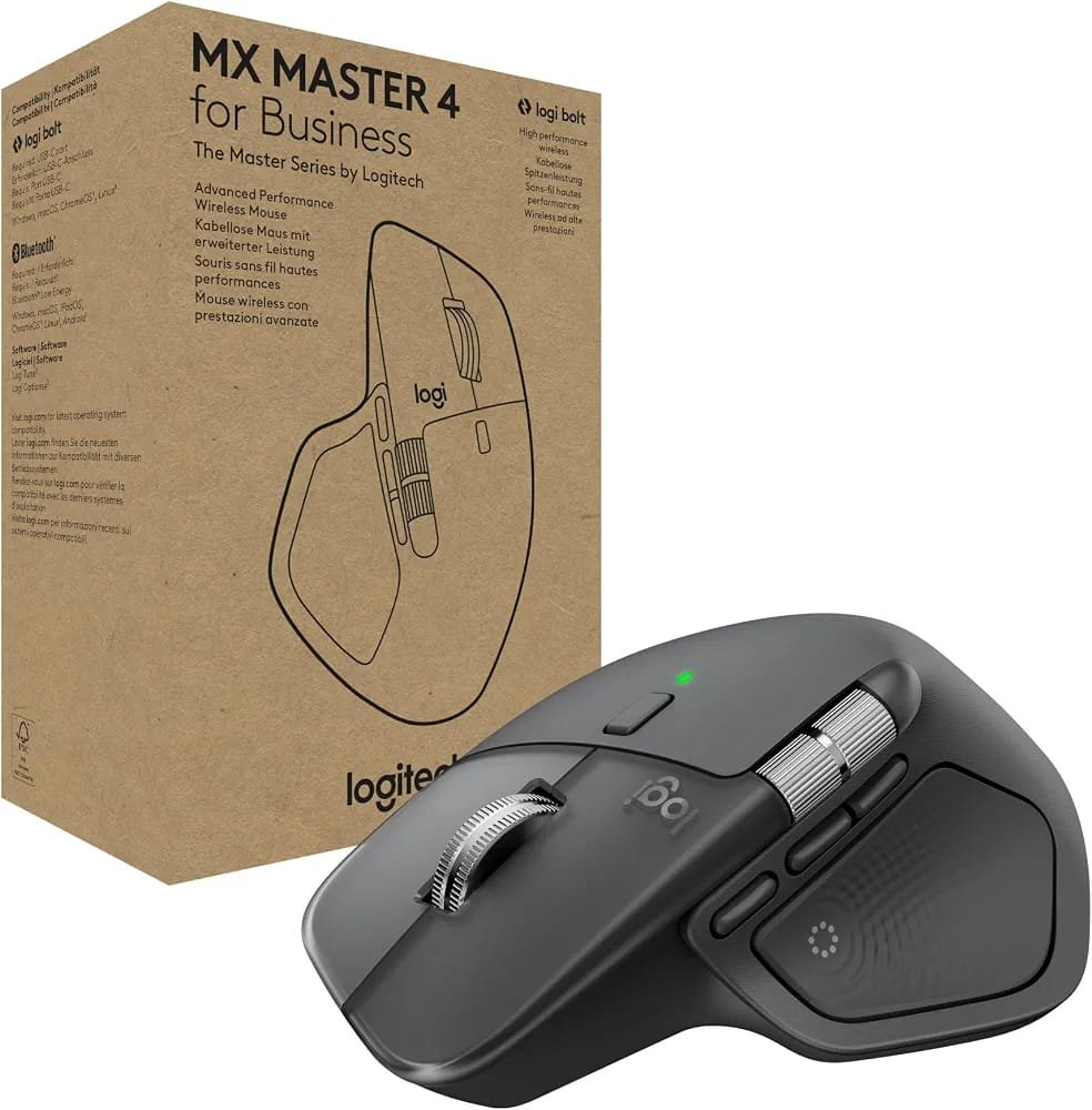 Souris Logitech MX Master 4 sans fil avec clics silencieux, 8 000 dpi USB-C