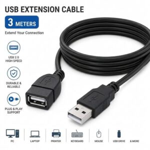 Câble d’extension USB 2.0 mâle vers femelle – 3 mètres