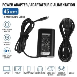 Chargeur PC Portable Dell 45W USB Type-C – 20V / 2,25A