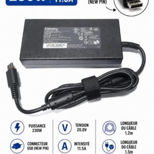 Chargeur Msi 230W 20V 11,5A USB PC Portable