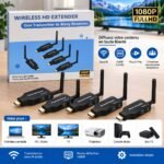 Extension Sans Fil HDMI Plug And Play 50M Émetteur Et Récepteur HDMI