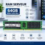 RAM Serveur 64 GB DDR4  ECC 2Rx4 PC4-3200AA
