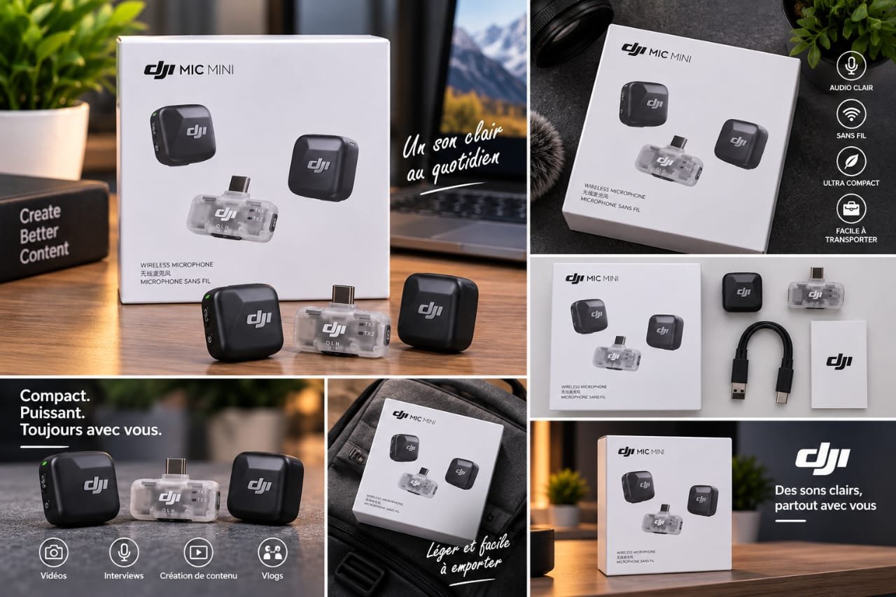 , Microphone Sans Fil DJI Mic Mini 2 Émetteurs + Récepteur USB-C – Image 2