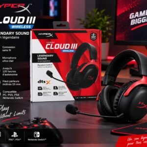 Casque Gaming Sans Fil HyperX Cloud III Wireless,