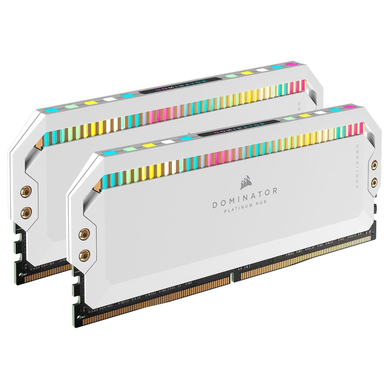 RAM Corsair 32 Go (2×16 Go) 5200 MHz Dominator Platinum RGB DDR5 Blanc, PC Bureau – Image 2