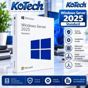 Windows Server 2025 Standard, Licence Officielle pour Serveur d’Entreprise