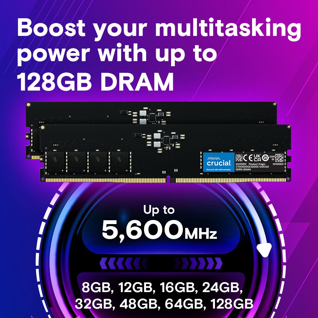 RAM Bureau Crucial 16 GB DDR5-5600 MHz