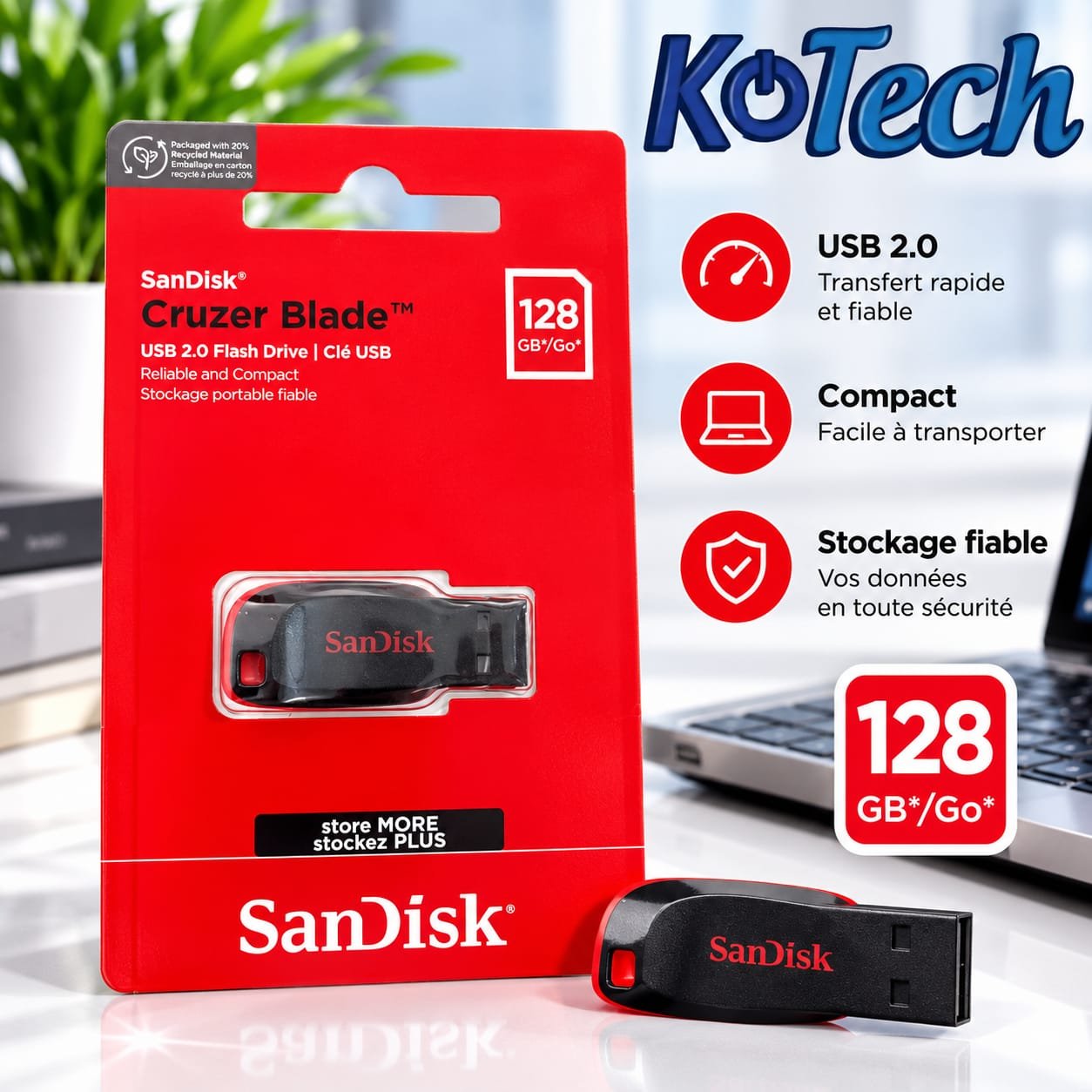 Clé USB SanDisk Cruzer Blade 128 Go USB 2.0