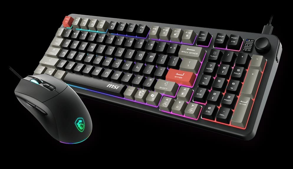 Clavier Gaming RGB + Souris Filaire MSI FORGE GK110 COMBO -QWERTY – Image 2