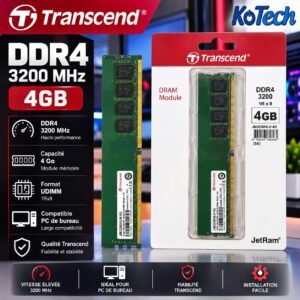 RAM Transcend  4 GB DDR4 3200 MHz UDIMM PC-BUREAU