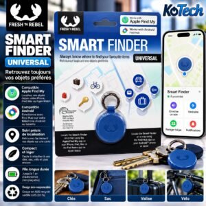 Localisateur Bluetooth pour iPhone et Android Fresh ’n Rebel Smart Finder-Bleu
