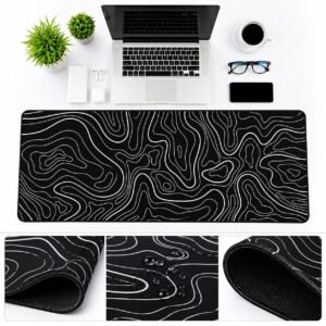Tapis de bureau gaming imperméable base antidérapante.