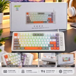 Clavier Gaming Acer OKR248 RGB 81 Touches, Double Mode
