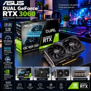 Carte graphique ASUS Dual GeForce RTX 3060 OC 12 Go GDDR6 PCIe 4.0