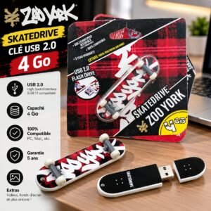 Clé USB 4GB 2.0 en forme de skateboard, Skatedrive Zoo York.