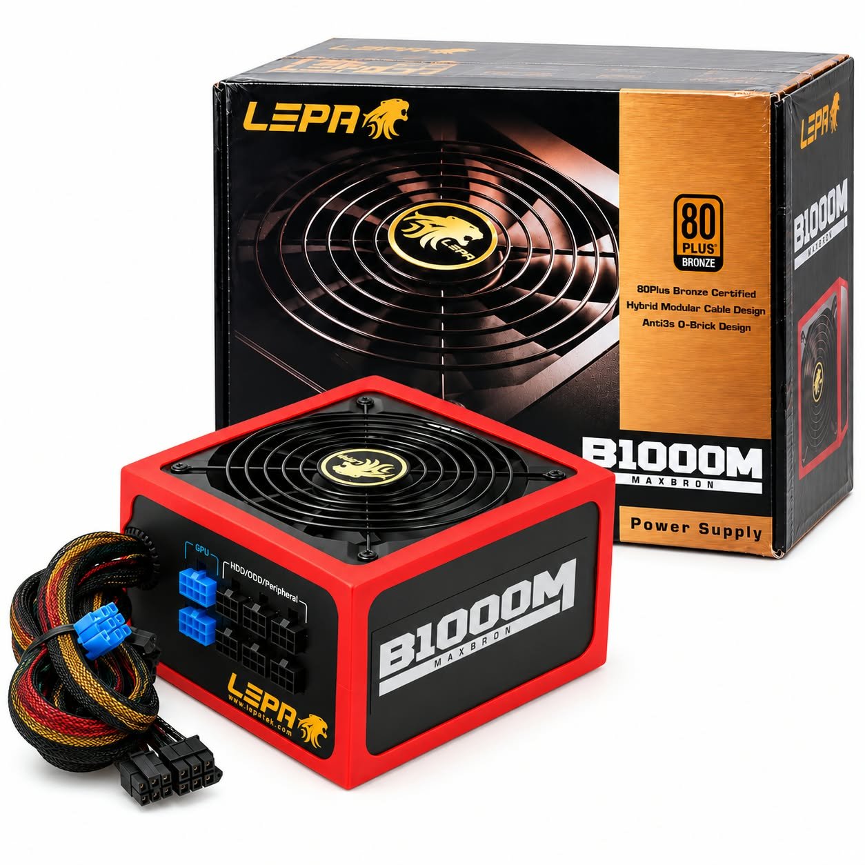 Alimentation 1000W LEPA B1000M MAXBRON 1000W 80 PLUS – Image 2